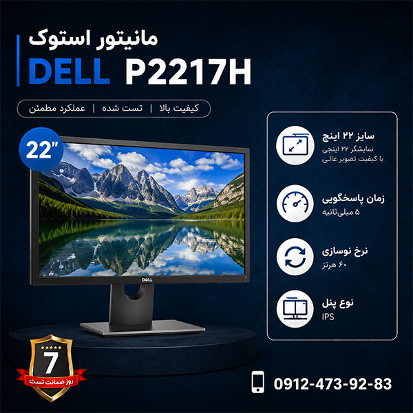 مانیتور-استوک-DELL-مدل-P2217H-سایز-22-اینچ